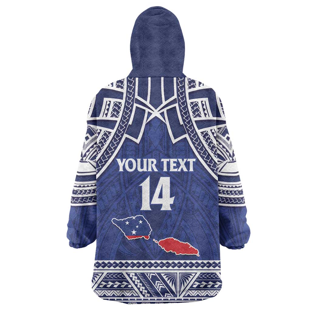 Custom Samoa Cricket Wearable Blanket Hoodie Go Champions Samoan - Polynesian Pride