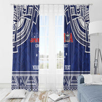 Custom Samoa Cricket Window Curtain Go Champions Samoan - Polynesian Pride