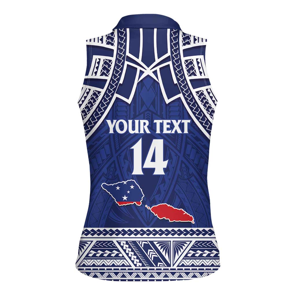 Custom Samoa Cricket Women Sleeveless Polo Shirt Go Champions Samoan - Polynesian Pride