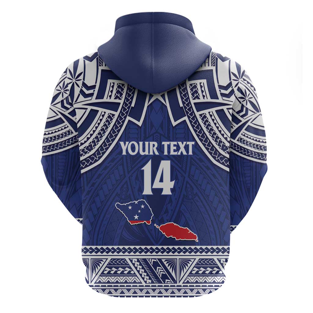 Custom Samoa Cricket Zip Hoodie Go Champions Samoan - Polynesian Pride