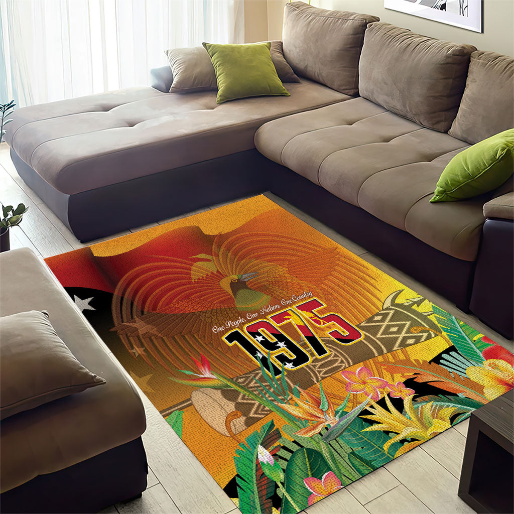 Papua New Guinea Independence Day Area Rug One People One Nation One Country