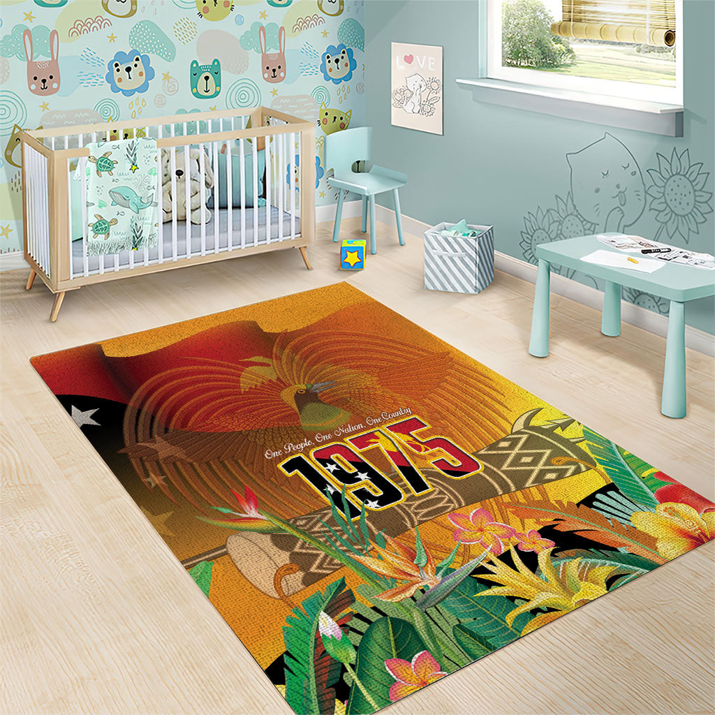 Papua New Guinea Independence Day Area Rug One People One Nation One Country