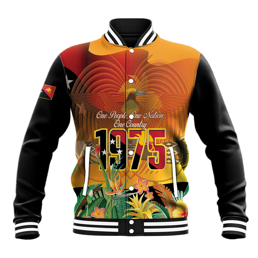 Personalised Papua New Guinea Independence Day Baseball Jacket One People One Nation One Country LT14 Unisex Multicolor - Polynesian Pride