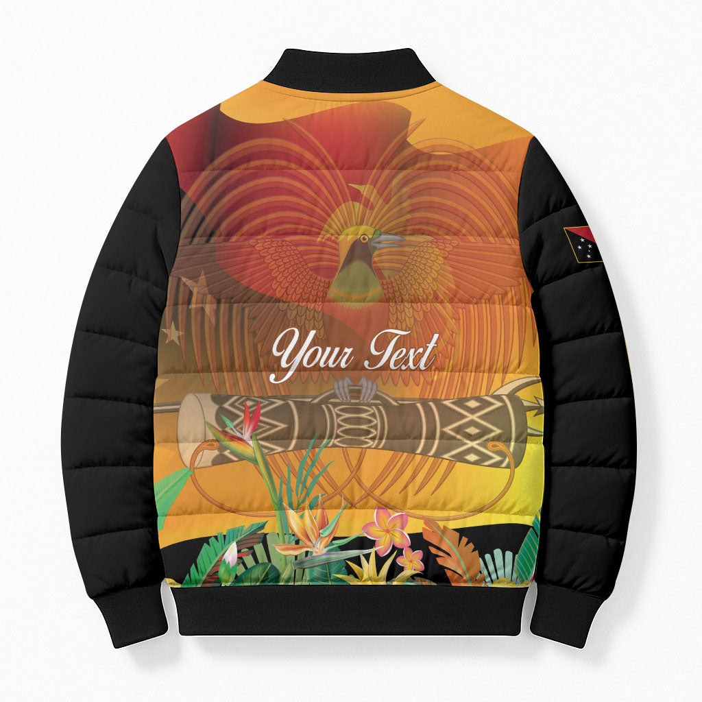 Personalised Papua New Guinea Independence Day Bomber Puffer Jacket One People One Nation One Country