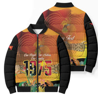 Personalised Papua New Guinea Independence Day Bomber Puffer Jacket One People One Nation One Country