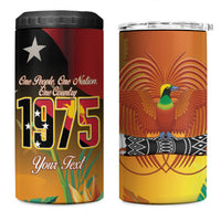 Personalised Papua New Guinea Independence Day 4 in 1 Can Cooler Tumbler One People One Nation One Country