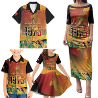 Personalised Papua New Guinea Independence Day Family Matching Puletasi and Hawaiian Shirt One People One Nation One Country