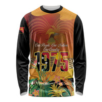 Personalised Papua New Guinea Independence Day Long Sleeve Shirt One People One Nation One Country