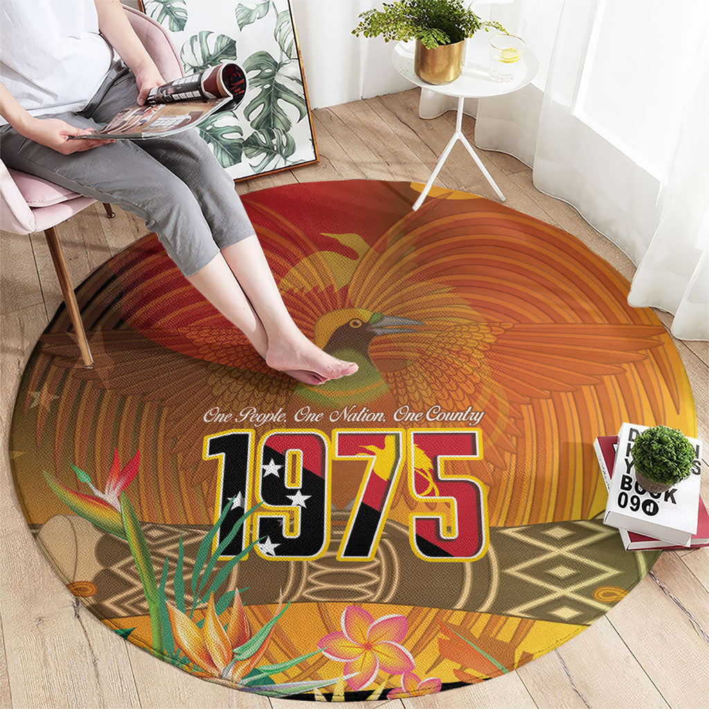 Papua New Guinea Independence Day Round Carpet One People One Nation One Country