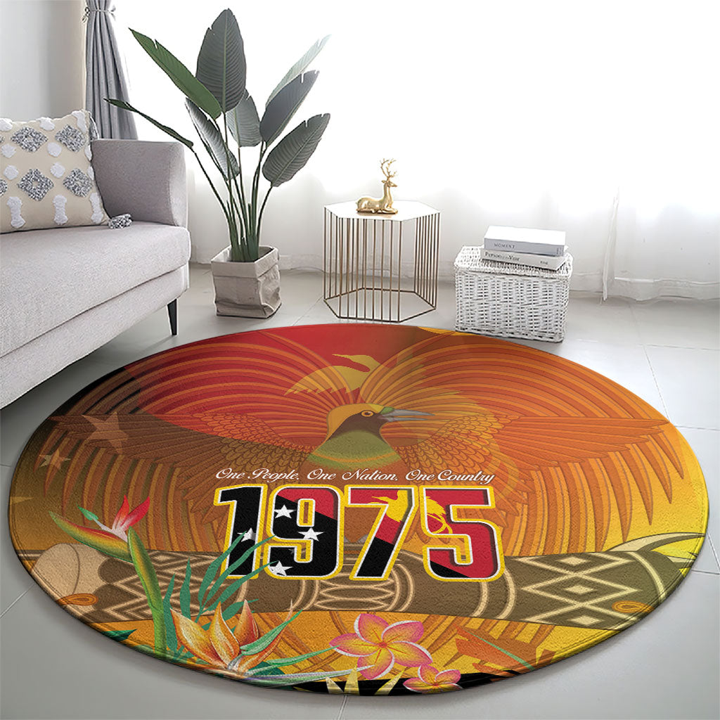 Papua New Guinea Independence Day Round Carpet One People One Nation One Country