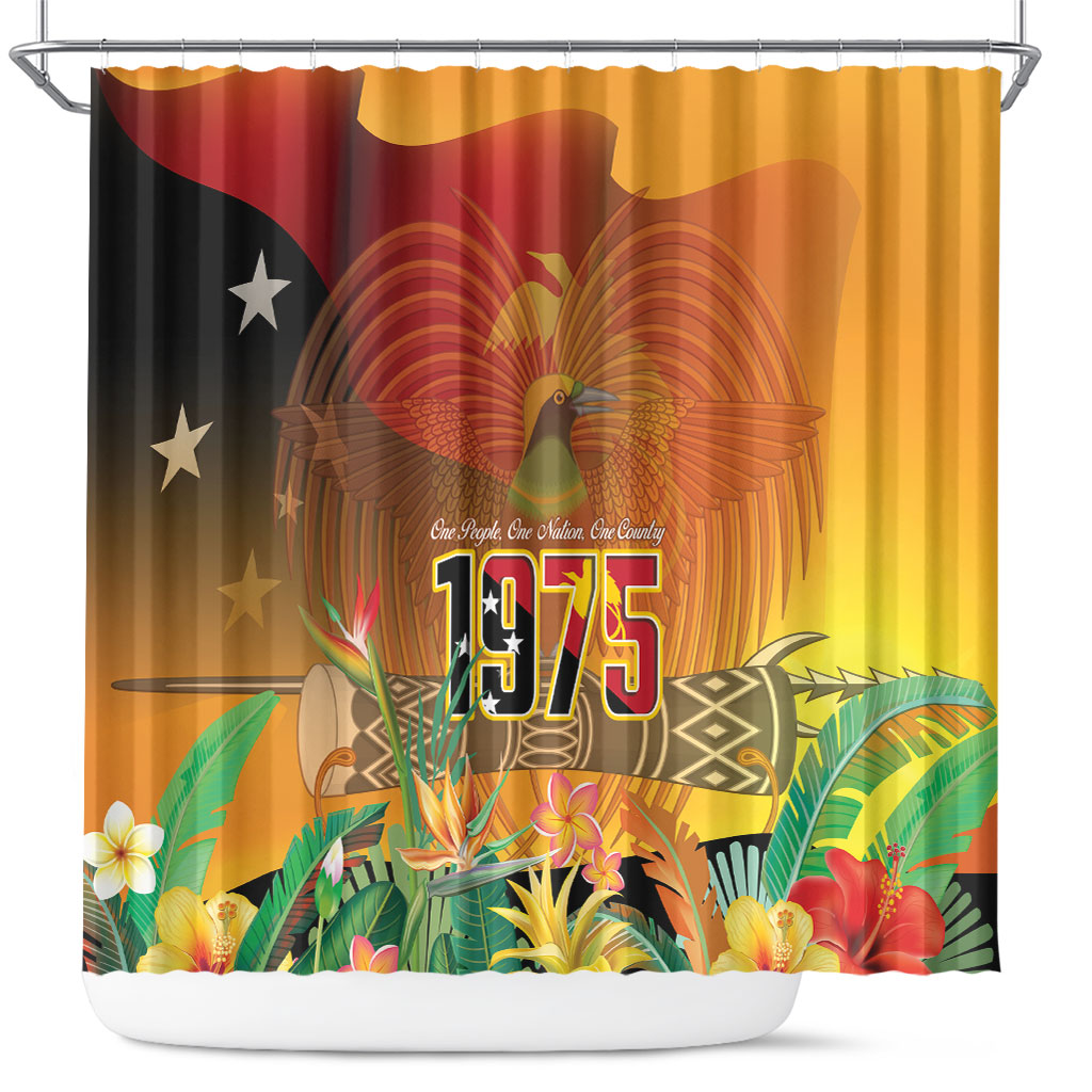 Papua New Guinea Independence Day Shower Curtain One People One Nation One Country
