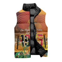 Personalised Papua New Guinea Independence Day Sleeveless Puffer Jacket One People One Nation One Country