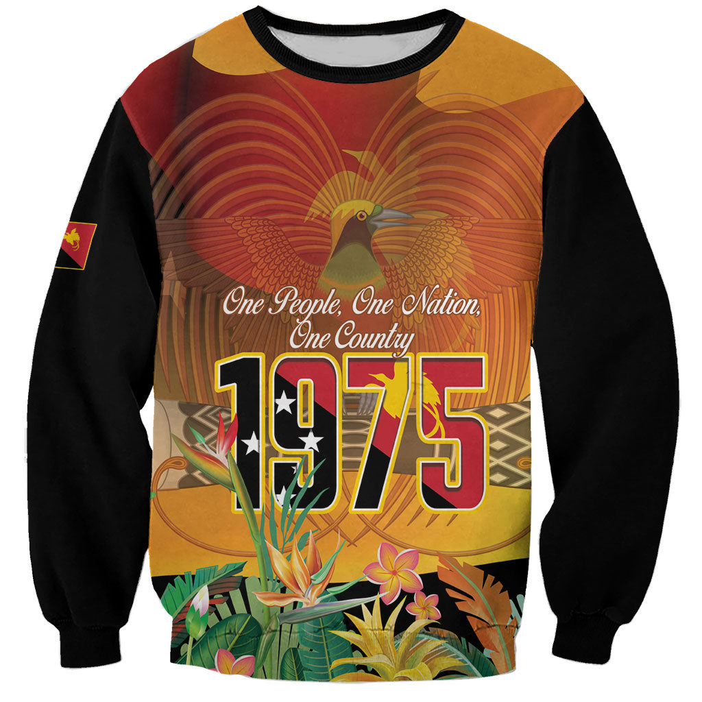 Personalised Papua New Guinea Independence Day Sweatshirt One People One Nation One Country