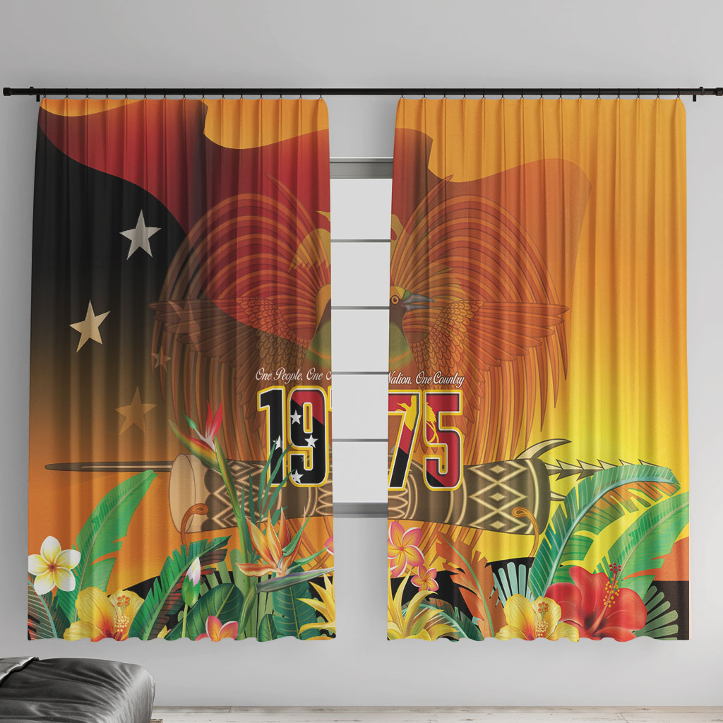 Papua New Guinea Independence Day Window Curtain One People One Nation One Country