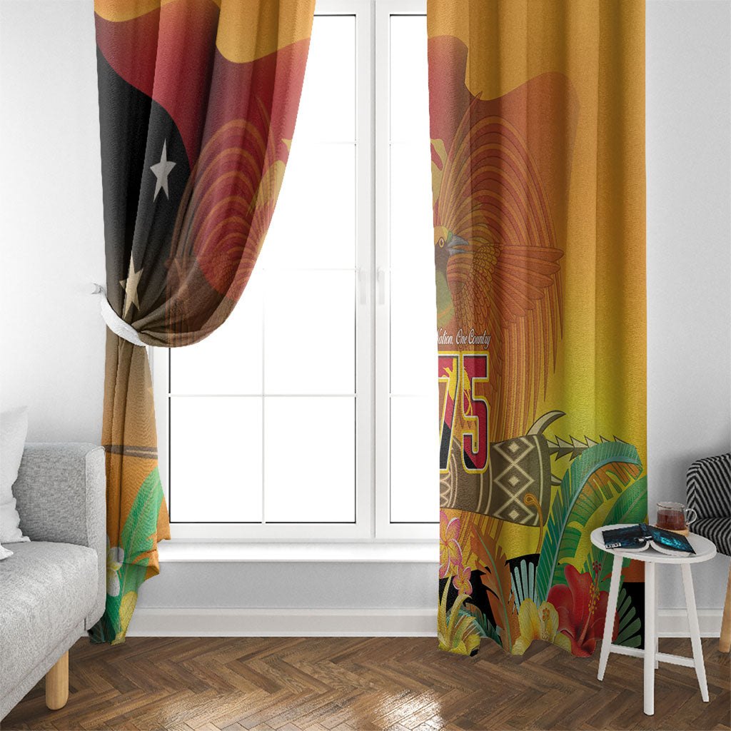 Papua New Guinea Independence Day Window Curtain One People One Nation One Country