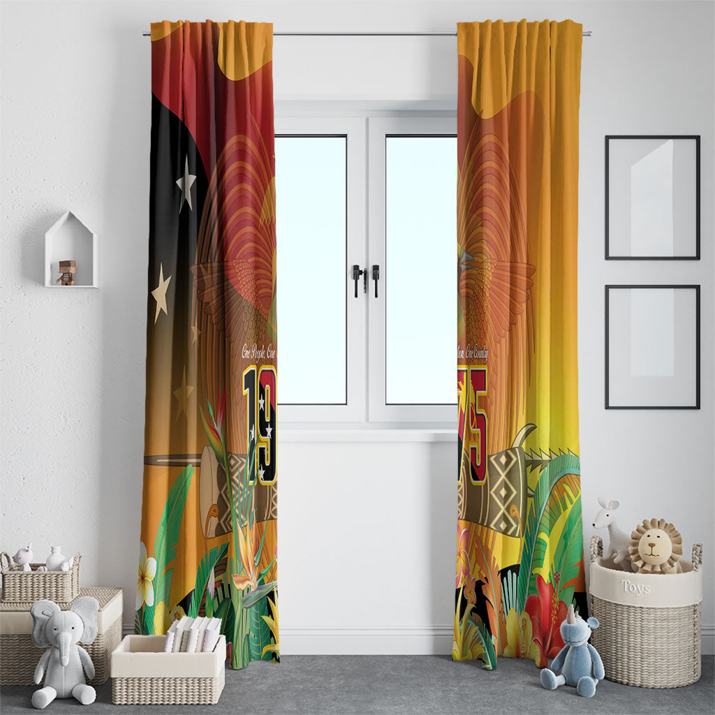 Papua New Guinea Independence Day Window Curtain One People One Nation One Country