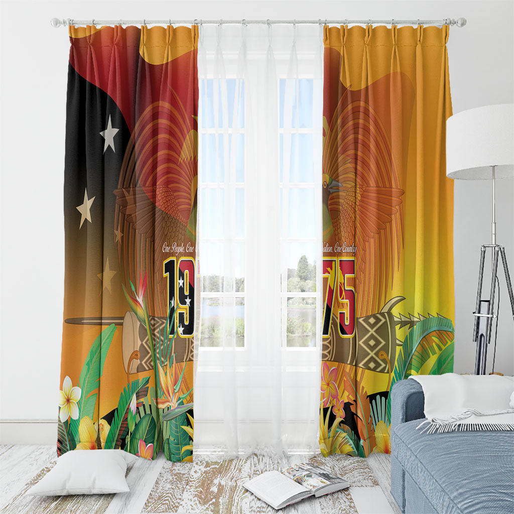 Papua New Guinea Independence Day Window Curtain One People One Nation One Country