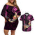 Hawaii Couples Matching Off Shoulder Short Dress and Hawaiian Shirt Pray For Maui Hawaiian Plumeria Be Strong Pink Verison LT14 Pink - Polynesian Pride