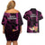 Hawaii Couples Matching Off Shoulder Short Dress and Hawaiian Shirt Pray For Maui Hawaiian Plumeria Be Strong Pink Verison LT14 - Polynesian Pride
