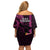 Hawaii Off Shoulder Short Dress Pray For Maui Hawaiian Plumeria Be Strong Pink Verison LT14 - Polynesian Pride