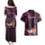Personalised Hawaii Couples Matching Puletasi Dress and Hawaiian Shirt Pray For Maui Hawaiian Plumeria Be Strong Pink Verison LT14 - Polynesian Pride
