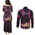 Personalised Hawaii Couples Matching Puletasi Dress and Long Sleeve Button Shirts Pray For Maui Hawaiian Plumeria Be Strong Pink Verison LT14 - Polynesian Pride