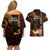 Hawaii Couples Matching Off Shoulder Short Dress and Hawaiian Shirt Pray For Maui Hawaiian Plumeria Be Strong Gold Verison LT14 - Polynesian Pride