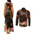 Hawaii Couples Matching Tank Maxi Dress and Long Sleeve Button Shirts Pray For Maui Hawaiian Plumeria Be Strong Gold Verison LT14 - Polynesian Pride