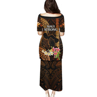 Hawaii Puletasi Pray For Maui Hawaiian Plumeria Be Strong Gold Verison LT14 - Polynesian Pride