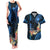 Hawaii Couples Matching Tank Maxi Dress and Hawaiian Shirt Pray For Maui Hawaiian Plumeria Be Strong Blue Verison LT14 Blue - Polynesian Pride