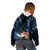 Hawaii Kid Hoodie Pray For Maui Hawaiian Plumeria Be Strong Blue Verison LT14 - Polynesian Pride