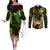 Hawaii Couples Matching Off The Shoulder Long Sleeve Dress and Long Sleeve Button Shirts Pray For Maui Hawaiian Plumeria Be Strong Reggae Verison LT14 Reggae - Polynesian Pride
