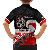 Personalised Te Reo Maori New Zealand Family Matching Tank Maxi Dress and Hawaiian Shirt Kia Haka Maori Fern With Tino Rangatiratanga LT14 - Polynesian Pride