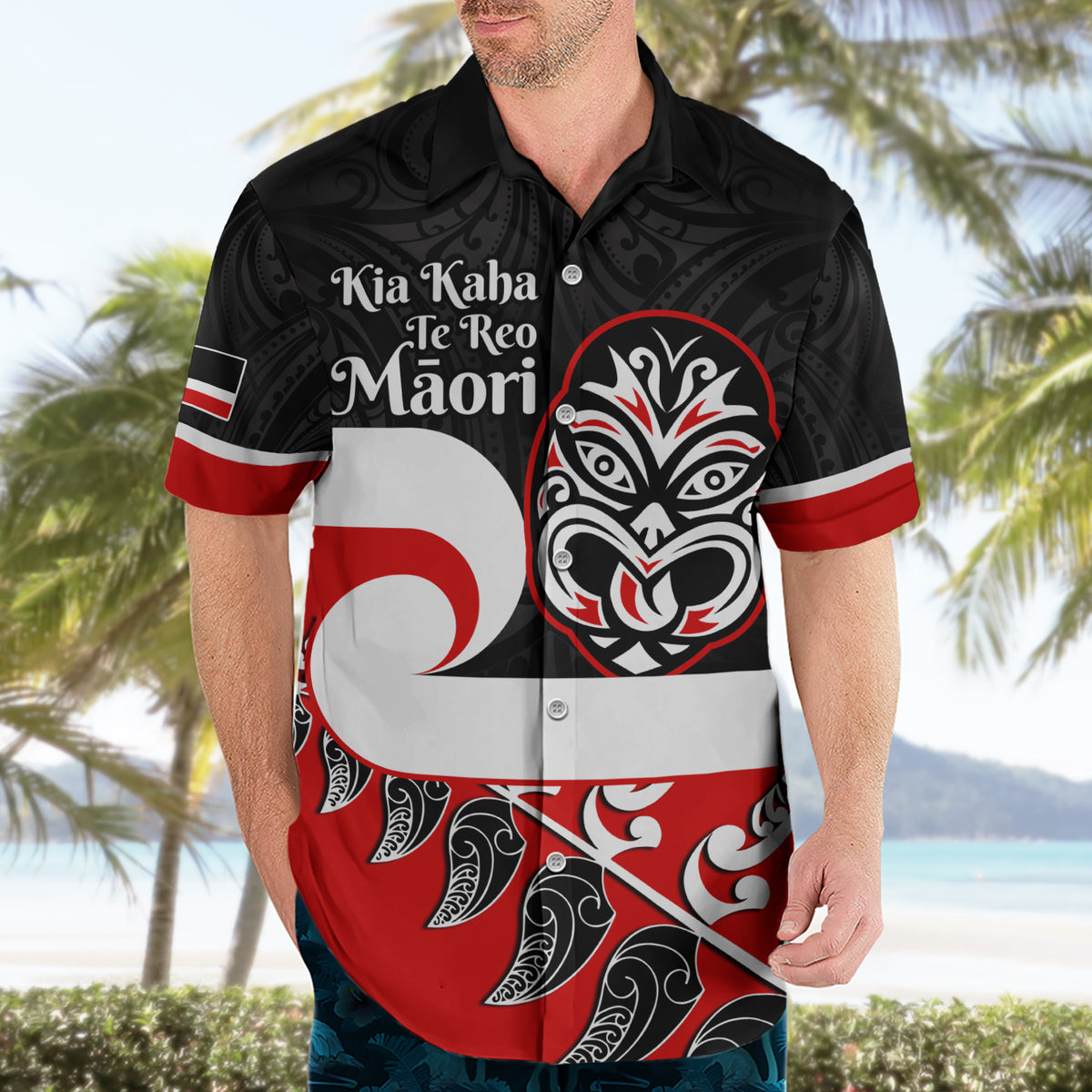 Personalised Te Reo Maori New Zealand Hawaiian Shirt Kia Haka Maori Fern With Tino Rangatiratanga LT14 - Polynesian Pride