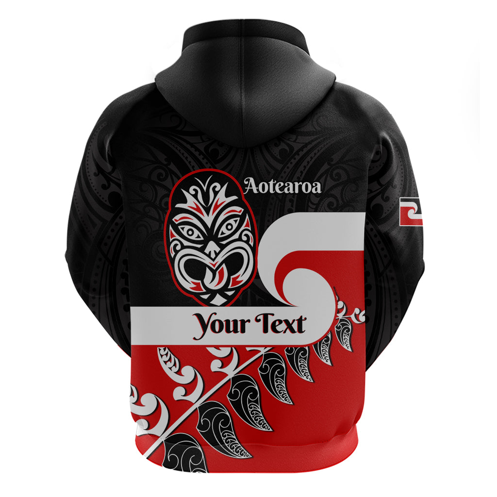 Personalised Te Reo Maori New Zealand Hoodie Kia Haka Maori Fern With Tino Rangatiratanga LT14 - Polynesian Pride