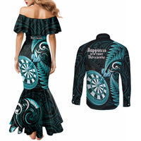 new-zealand-darts-couples-matching-mermaid-dress-and-long-sleeve-button-shirts-happiness-is-a-tight-threesome-maori-turquoise