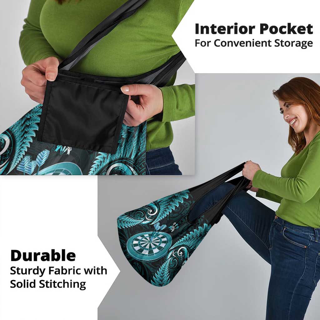 New Zealand Darts Grocery Bag Happiness Is A Tight Threesome Maori Turquoise