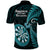 New Zealand Darts Polo Shirt Happiness Is A Tight Threesome Maori Turquoise LT14 - Polynesian Pride