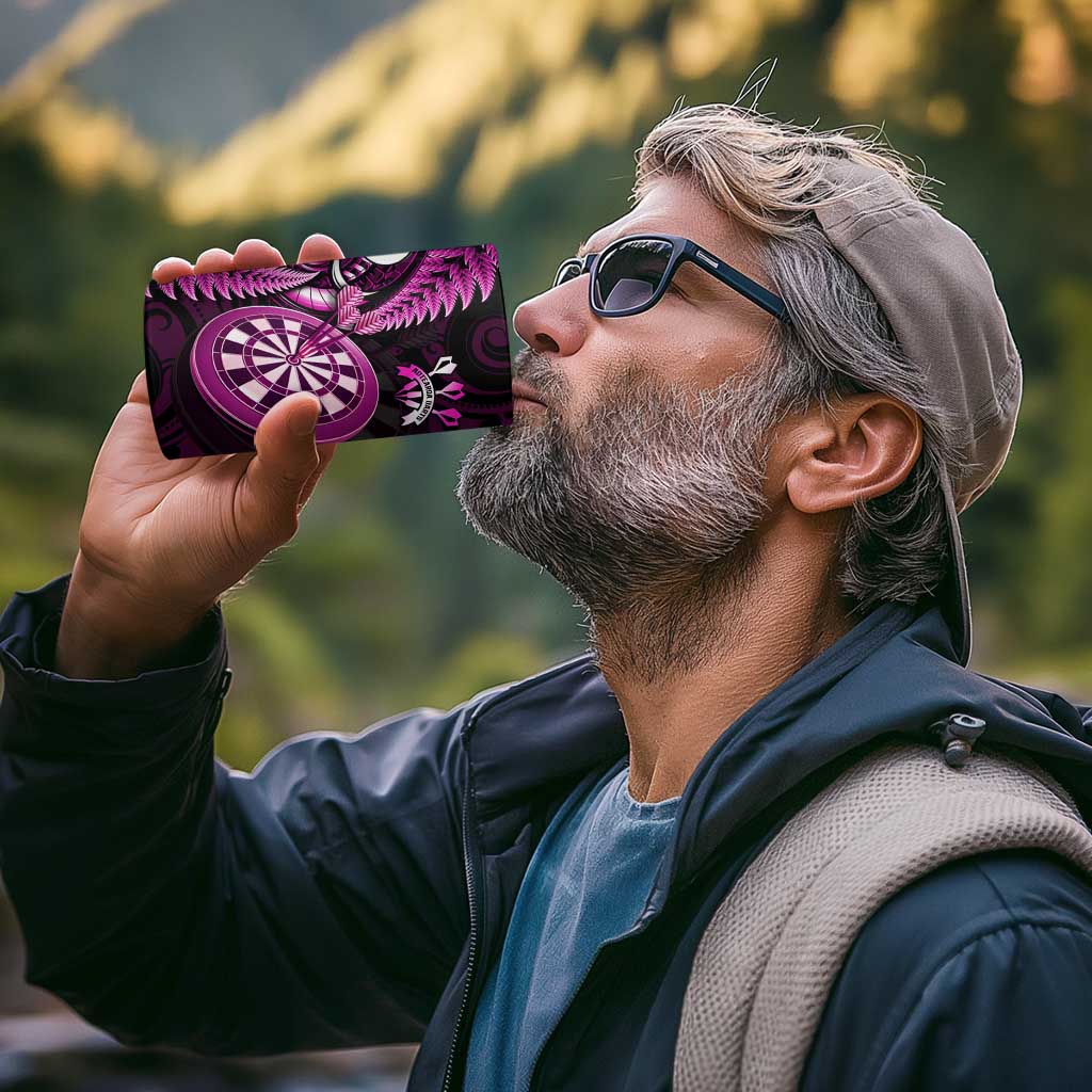 New Zealand Darts 4 in 1 Can Cooler Tumbler Happiness Is A Tight Threesome Maori Pink