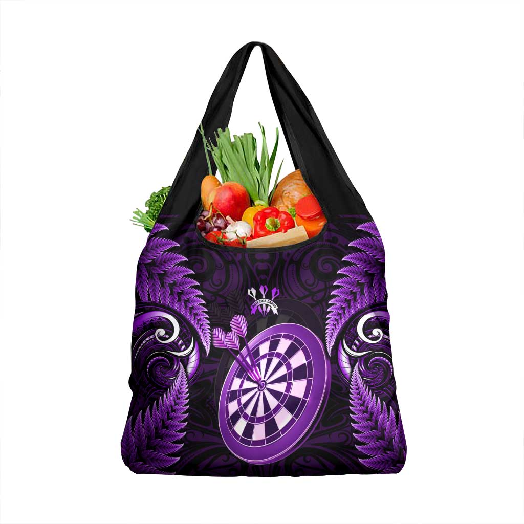 New Zealand Darts Grocery Bag Happiness Is A Tight Threesome Maori Purple