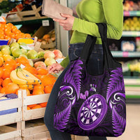 New Zealand Darts Grocery Bag Happiness Is A Tight Threesome Maori Purple