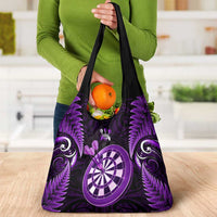 New Zealand Darts Grocery Bag Happiness Is A Tight Threesome Maori Purple