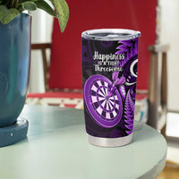 New Zealand Darts Tumbler Cup Happiness Is A Tight Threesome Maori Purple