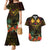 Papua New Guinea Central Province Couples Matching Mermaid Dress and Hawaiian Shirt Papua Niugini Coat Of Arms With Flag Style LT14 Black - Polynesian Pride
