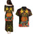 Papua New Guinea Central Province Couples Matching Puletasi Dress and Hawaiian Shirt Papua Niugini Coat Of Arms With Flag Style LT14 - Polynesian Pride