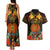 Papua New Guinea Central Province Couples Matching Tank Maxi Dress and Hawaiian Shirt Papua Niugini Coat Of Arms With Flag Style LT14 - Polynesian Pride