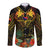 Papua New Guinea Central Province Long Sleeve Button Shirt Papua Niugini Coat Of Arms With Flag Style LT14 Unisex Black - Polynesian Pride