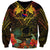 Papua New Guinea Central Province Sweatshirt Papua Niugini Coat Of Arms With Flag Style LT14 Unisex Black - Polynesian Pride