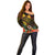 Papua New Guinea Chimbu Province Off Shoulder Sweater Papua Niugini Coat Of Arms With Flag Style LT14 - Polynesian Pride