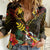 Papua New Guinea Chimbu Province Women Casual Shirt Papua Niugini Coat Of Arms With Flag Style LT14 Female Black - Polynesian Pride